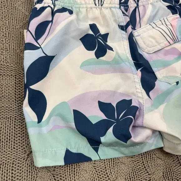 Vintage Summer Floral Print Kids Swim Shorts Trunks ~ 4 - Picture 9 of 11
